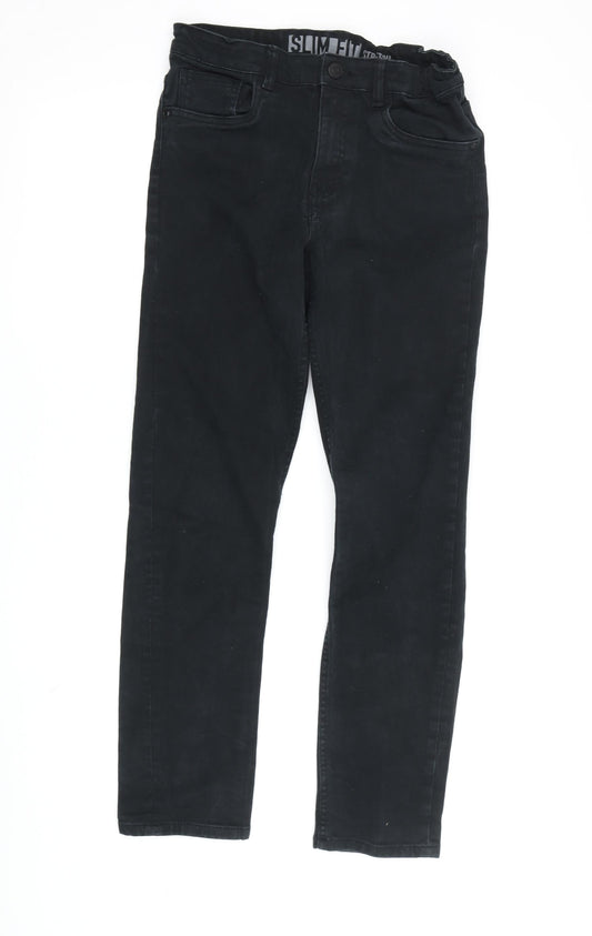 H&M Teens Black Slim Fit Stretch Jeans Size 12-13Y