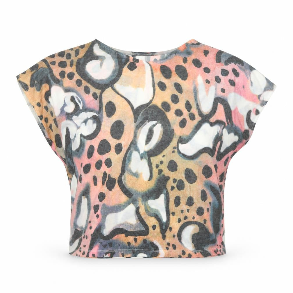 French Connection Women's Multicoloured Animal Print T-Shirt S