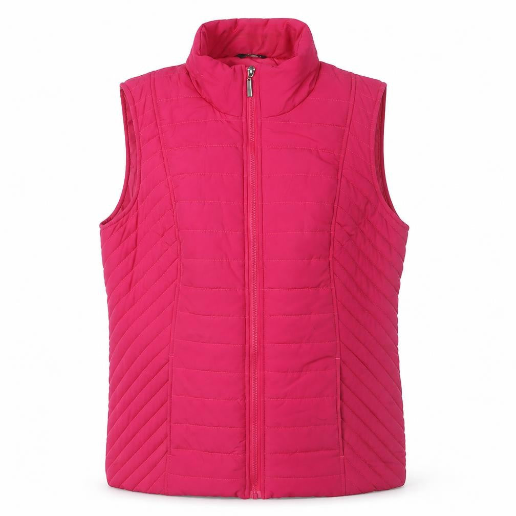M&Co Women's Pink Puffer Waistcoat Size 14