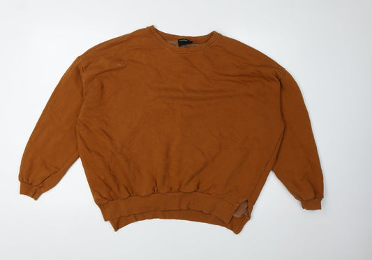 Pull&Bear Unisex Brown Pullover Sweatshirt M