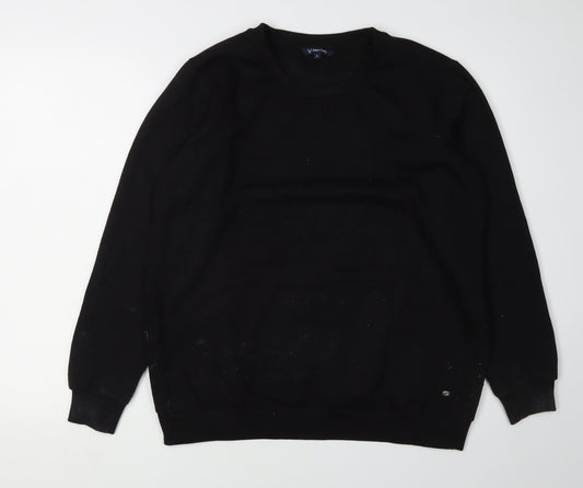Allen Solly Black Unisex Sweatshirt XL Casual Pullover