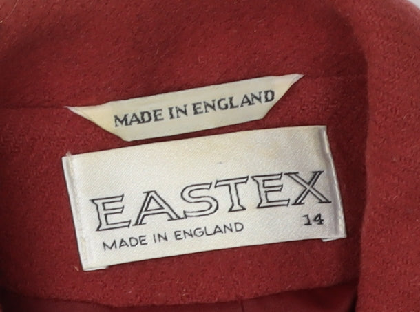 Eastex Women's Red Wool Pea Coat Size 14 Classic
