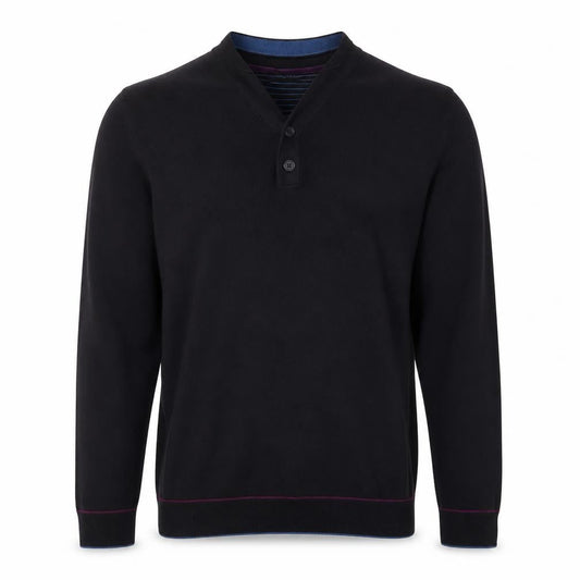 Ted Baker Men's Black Henley Jumper Size L