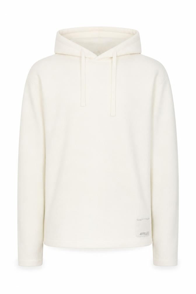 Pull & Bear Men's Ivory Hooded Pullover Jumper M