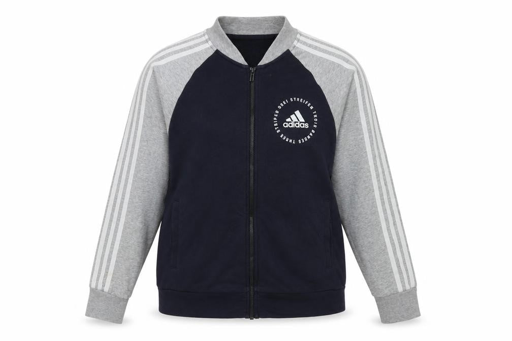 Adidas Women's Blue/Grey Full Zip Sweatshirt Size M