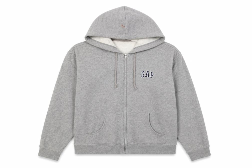 GAP Grey Full Zip Unisex Hoodie XL