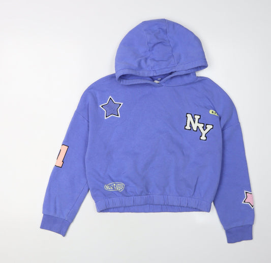 Marks and Spencer Girls' Blue Pullover Hoodie Size 10-11