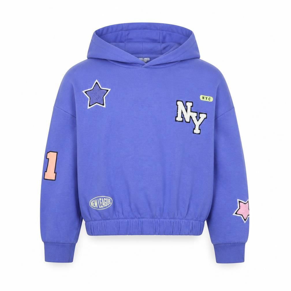 Marks & Spencer Girls' Blue Pullover Hoodie Size 10-11