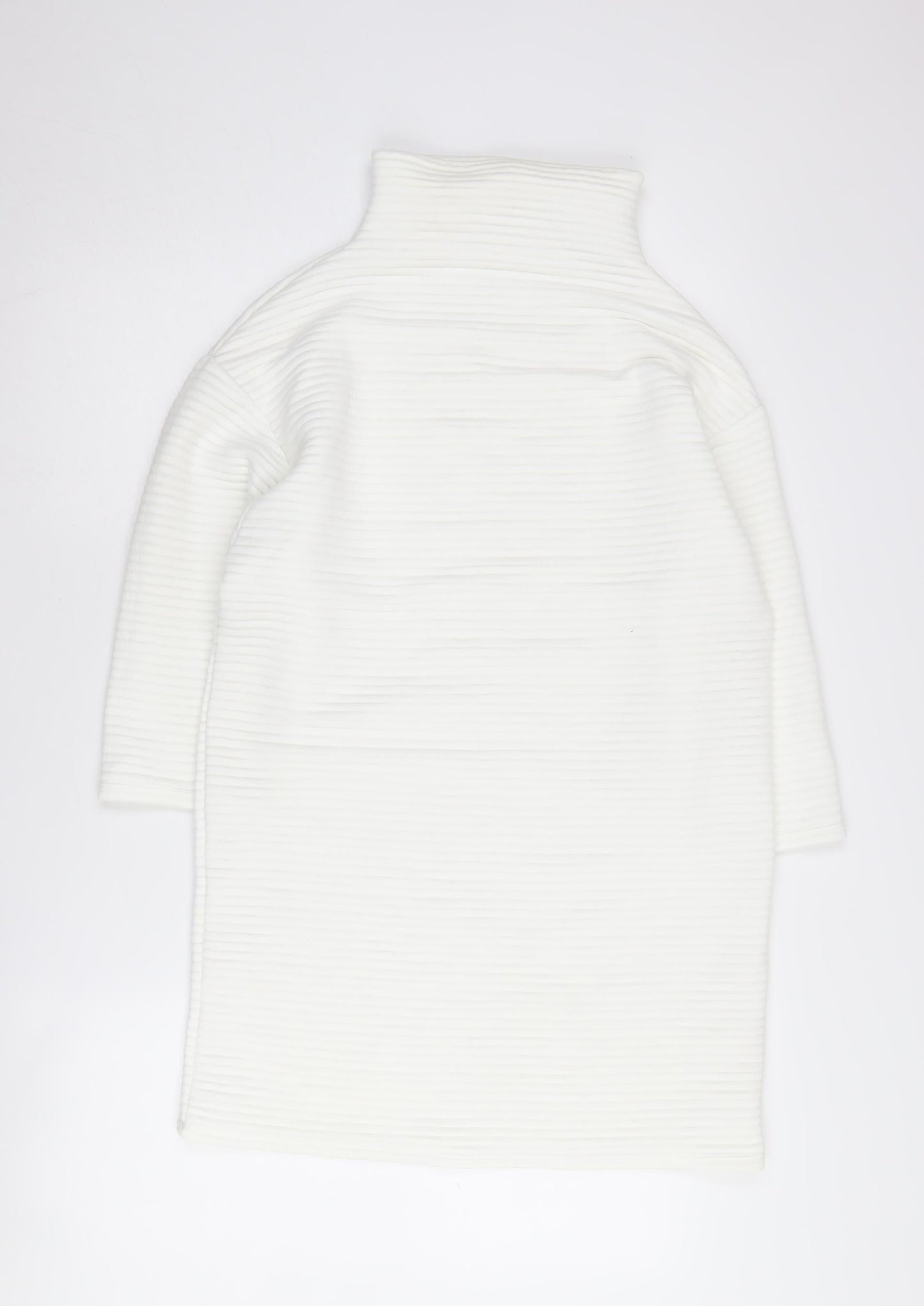Zara Women's White High Neck Tunic Jumper S
