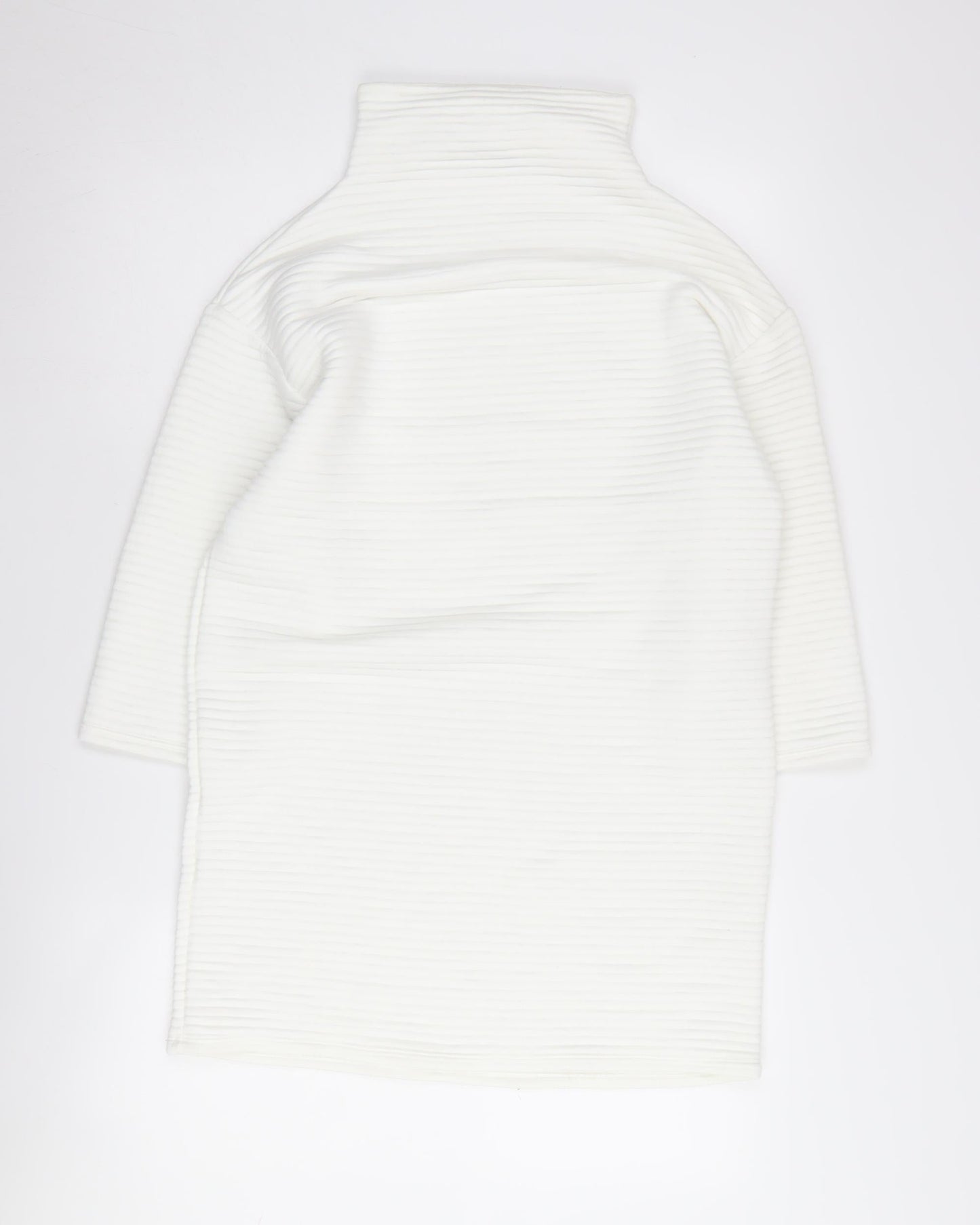 Zara Women's White High Neck Tunic Jumper S