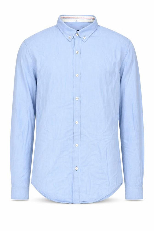 Zara Men's Blue Slim Fit Button-Up Shirt, Size S