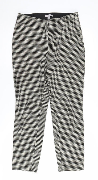 H&M Women's Black Herringbone Trousers, Size M