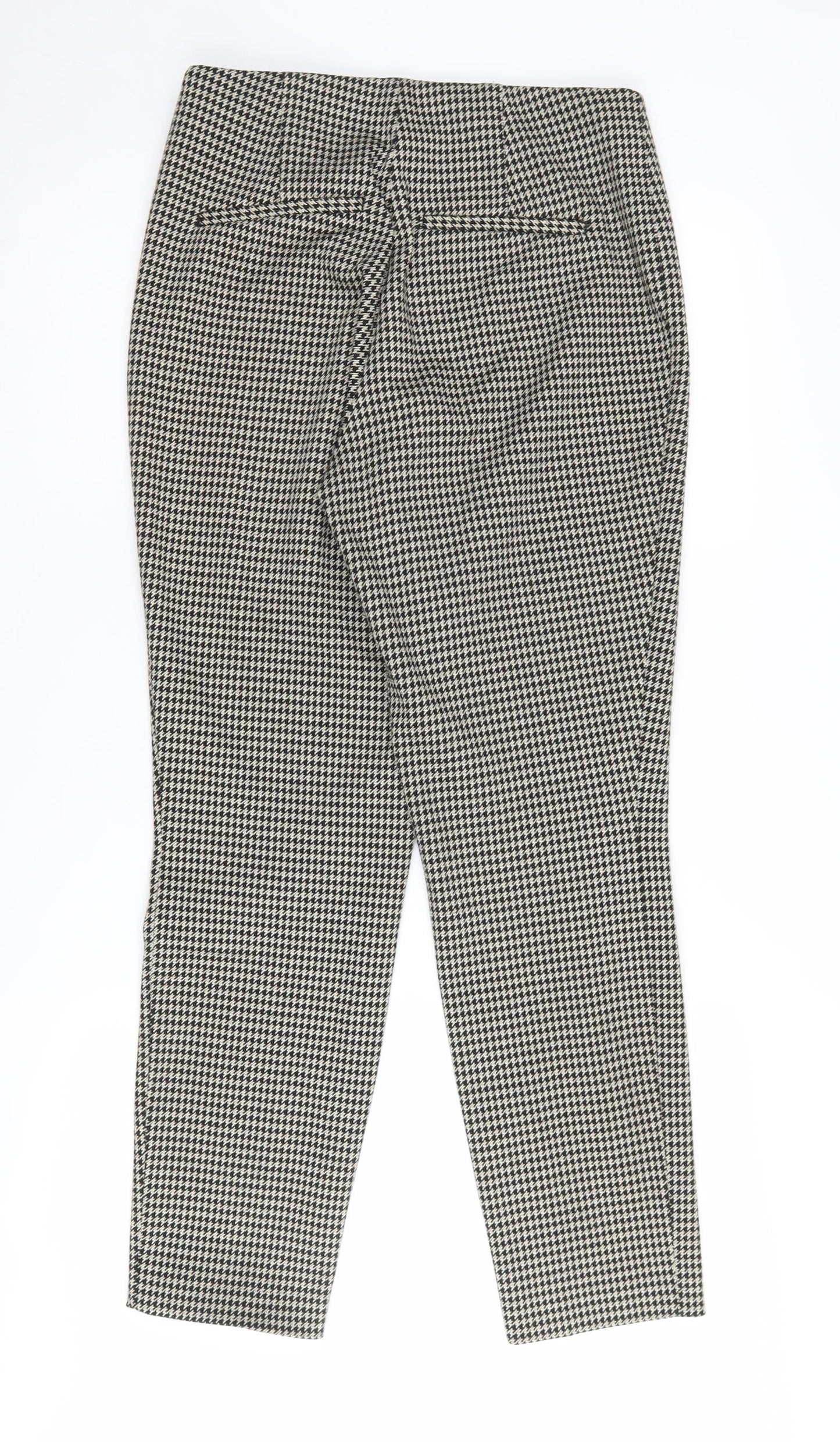 H&M Women's Black Herringbone Trousers, Size M