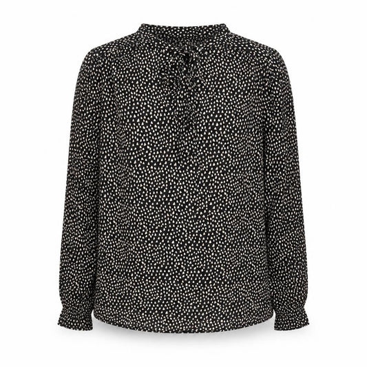 Marks & Spencer Women's Black Geometric Blouse, Size 6