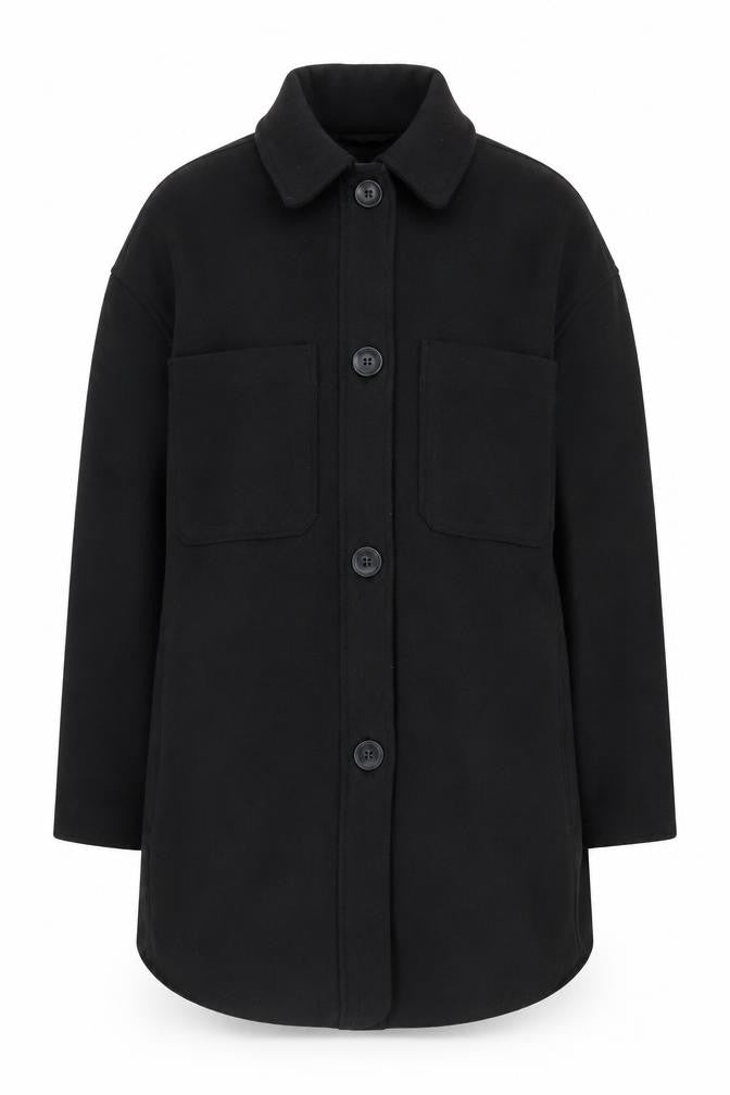 H&M Women's Black Overcoat XS Regular Fit