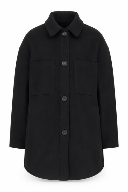 H&M Women's Black Overcoat XS Regular Fit