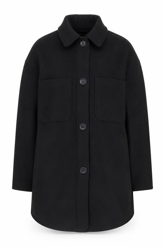 H&M Women's Black Overcoat XS Regular Fit
