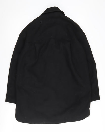 H&M Women's Black Overcoat XS Regular Fit