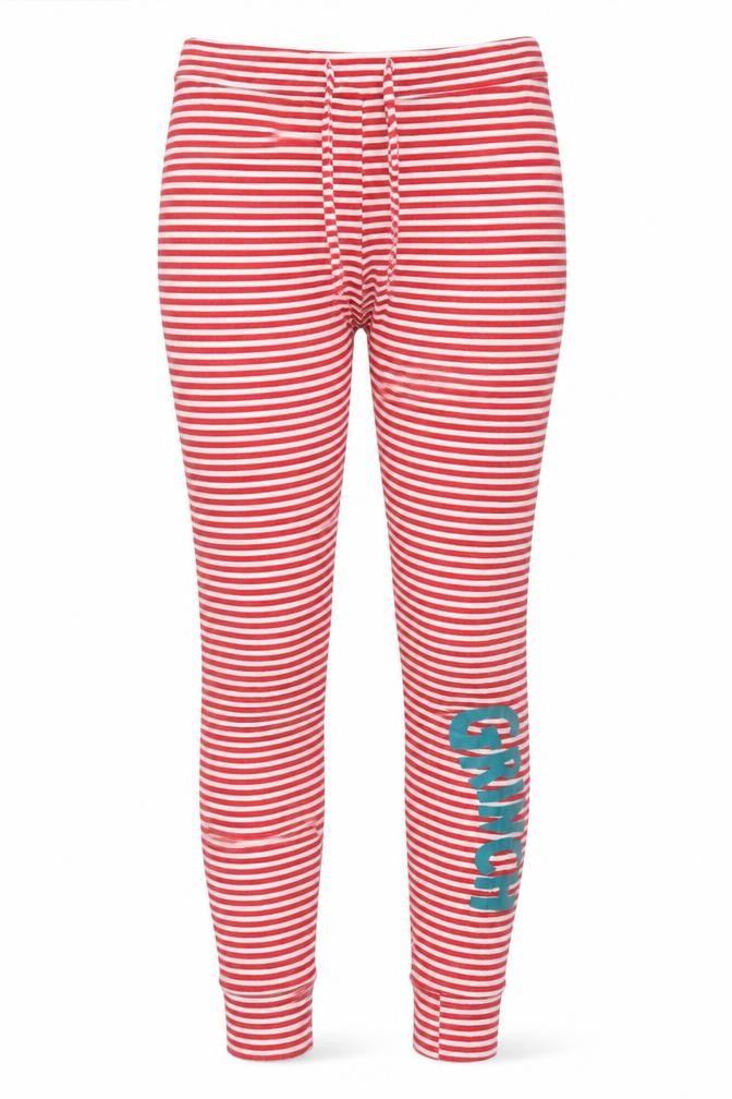 The Grinch Women's XS Red Striped Lounge Pants, Christmas