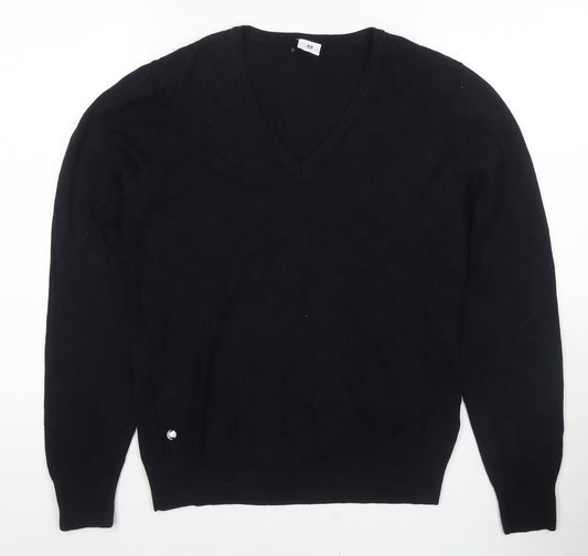 Daily Sports Women's Black V-Neck Pullover Jumper L
