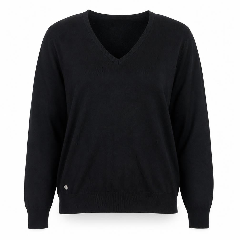 Daily Sports Women's Black V-Neck Pullover Jumper L