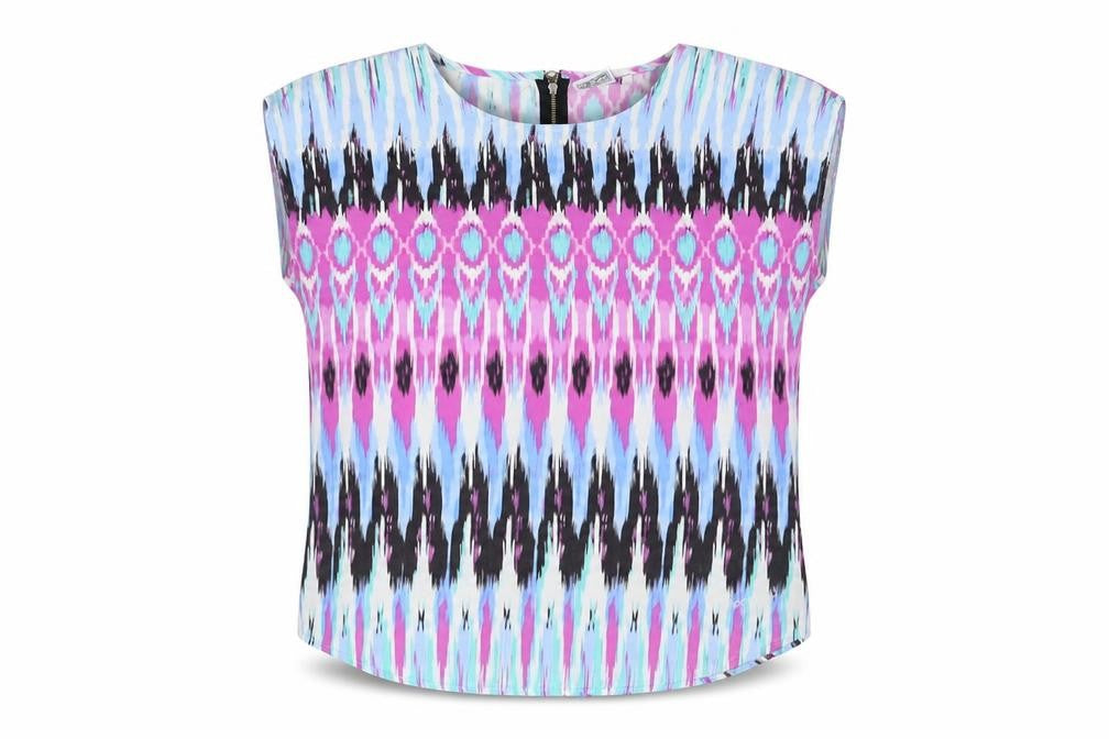 Animal Multicoloured Women's Geometric Sleeveless Top Size 10