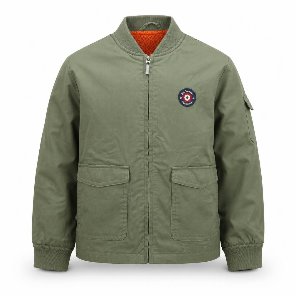 Ben Sherman Boys Green Bomber Jacket 8-9 Years