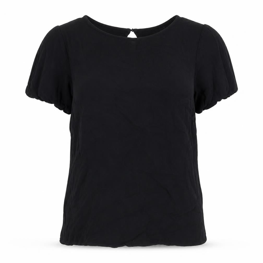 ICHI Women's Black Blouse XS Puff Sleeve