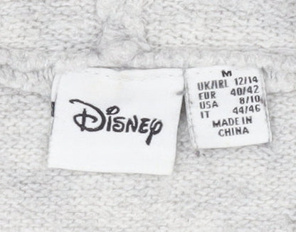 Preloved Disney Women's Grey Mickey Mouse Hoodie M - Detail