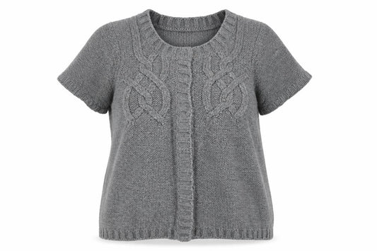 La Redoute Women's Grey Cable-Knit Cardigan UK 14
