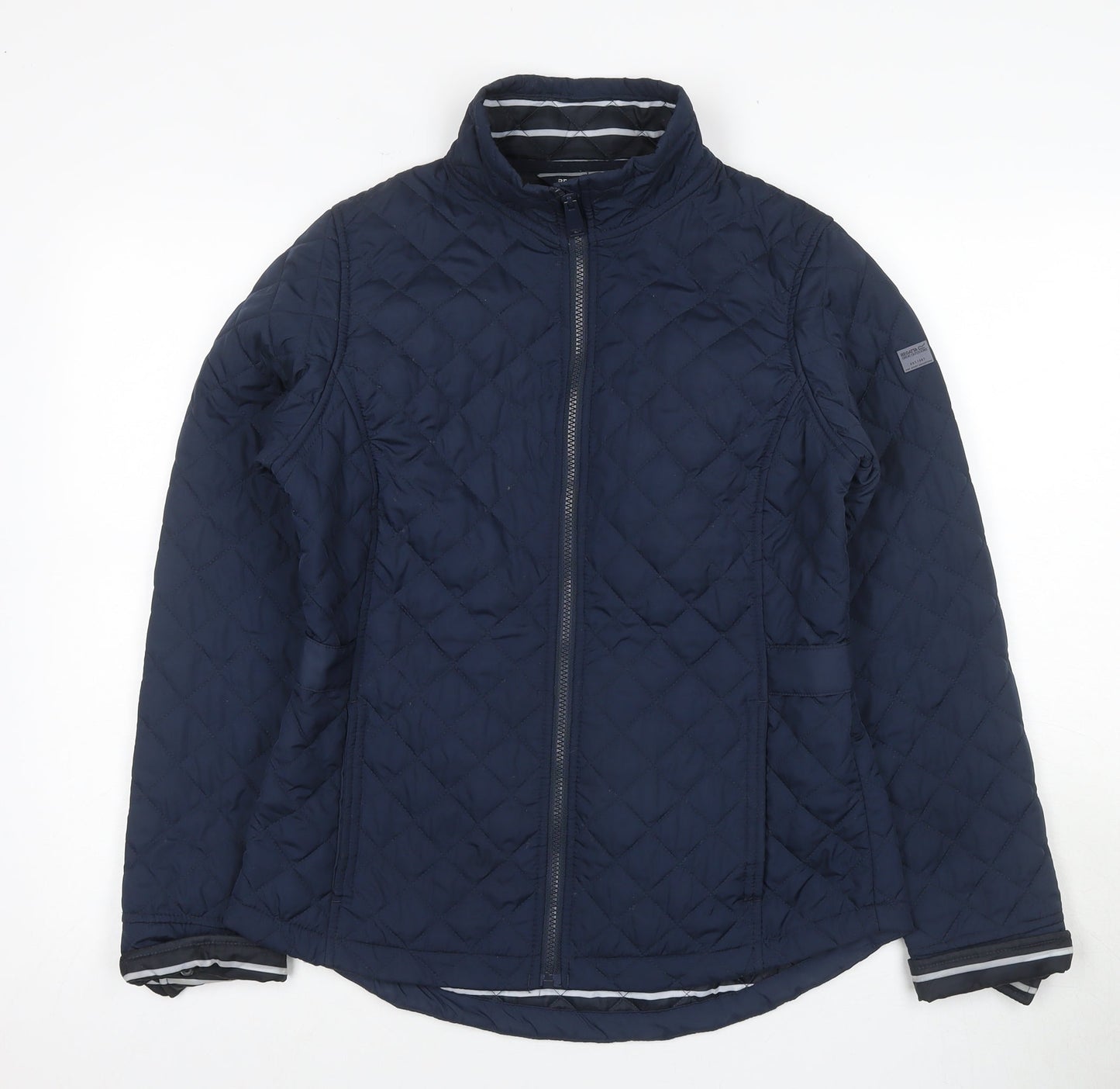 Regatta Women's Blue Quilted Jacket - Size 10, Full Zip