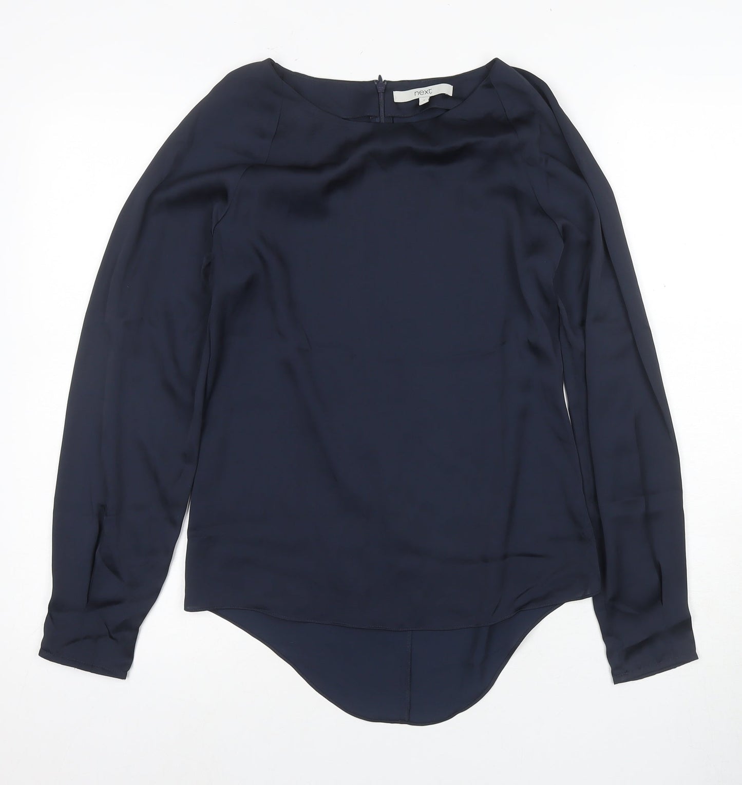 Next Women's Blue Boat Neck Long Sleeve Blouse