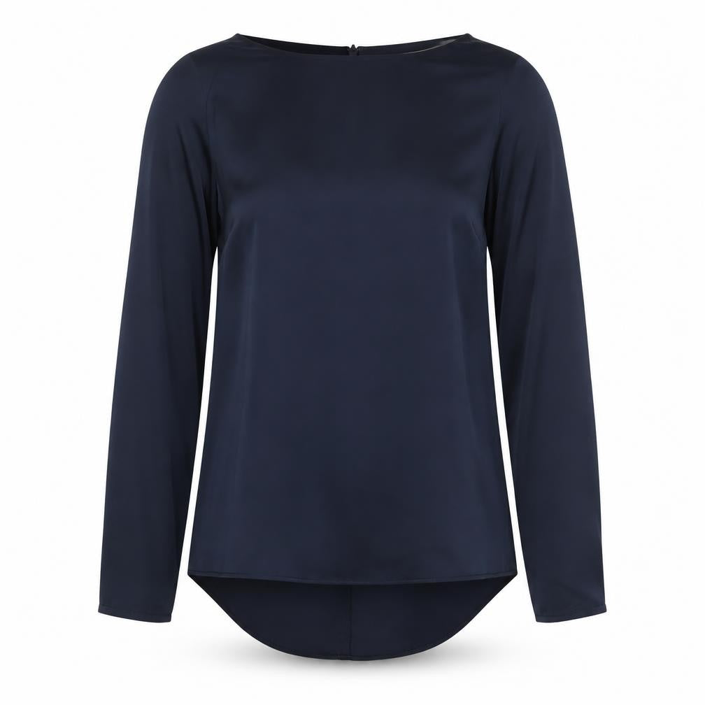 Next Women's Blue Boat Neck Long Sleeve Blouse
