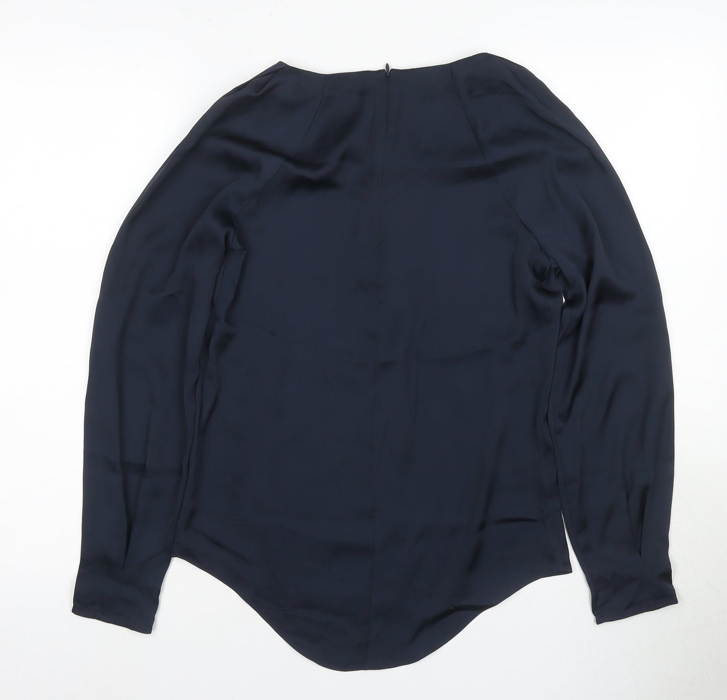 Next Women's Blue Boat Neck Long Sleeve Blouse