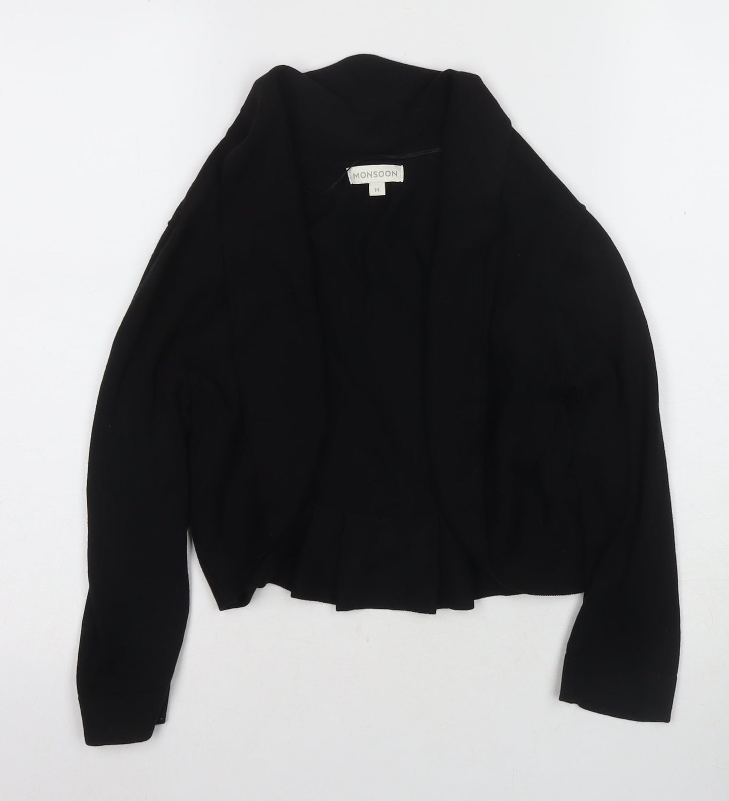 Noosnow Women's Black Cardigan M 100% Cotton Long Sleeve