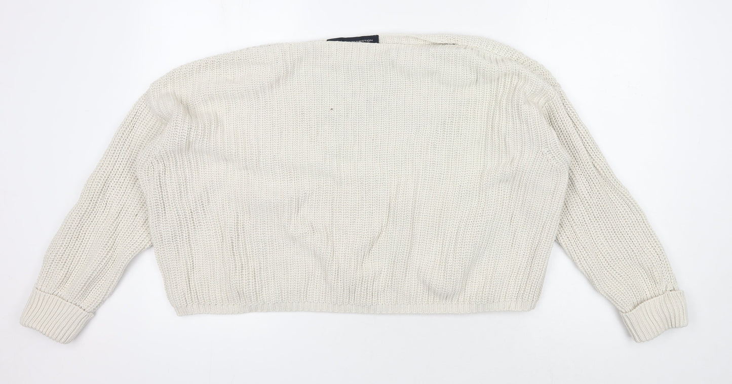 French Connection Women's Ivory XS Pullover Jumper