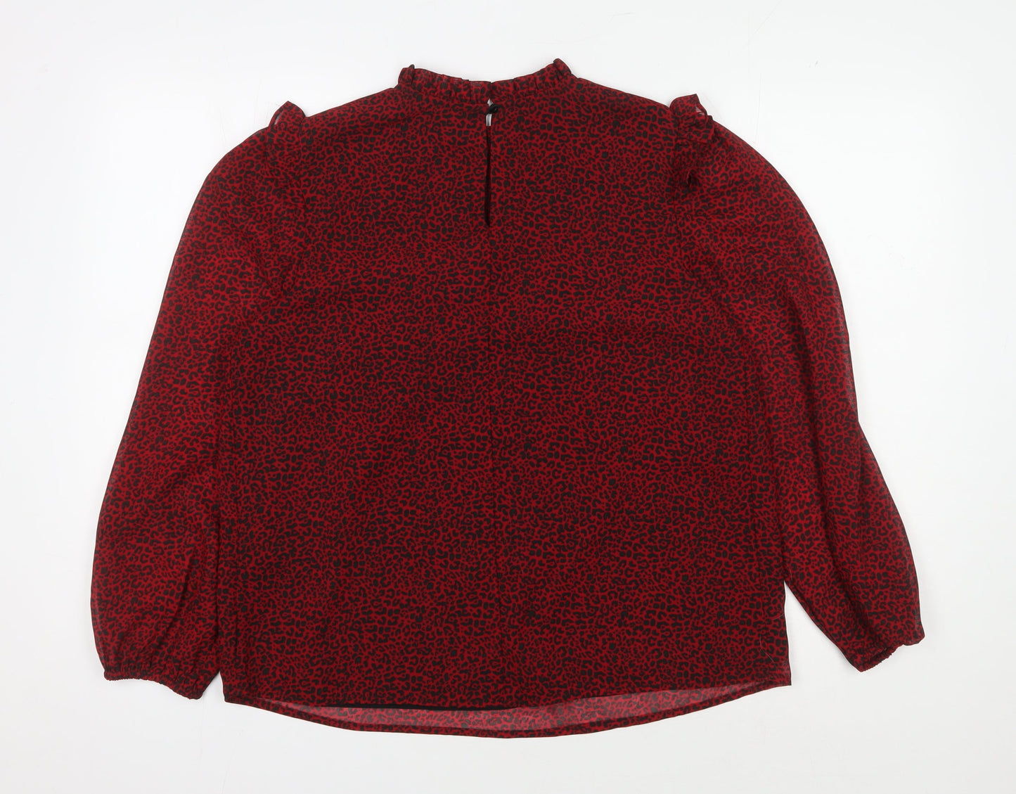 Dorothy Perkins Women's Red Animal Print Blouse Size 12