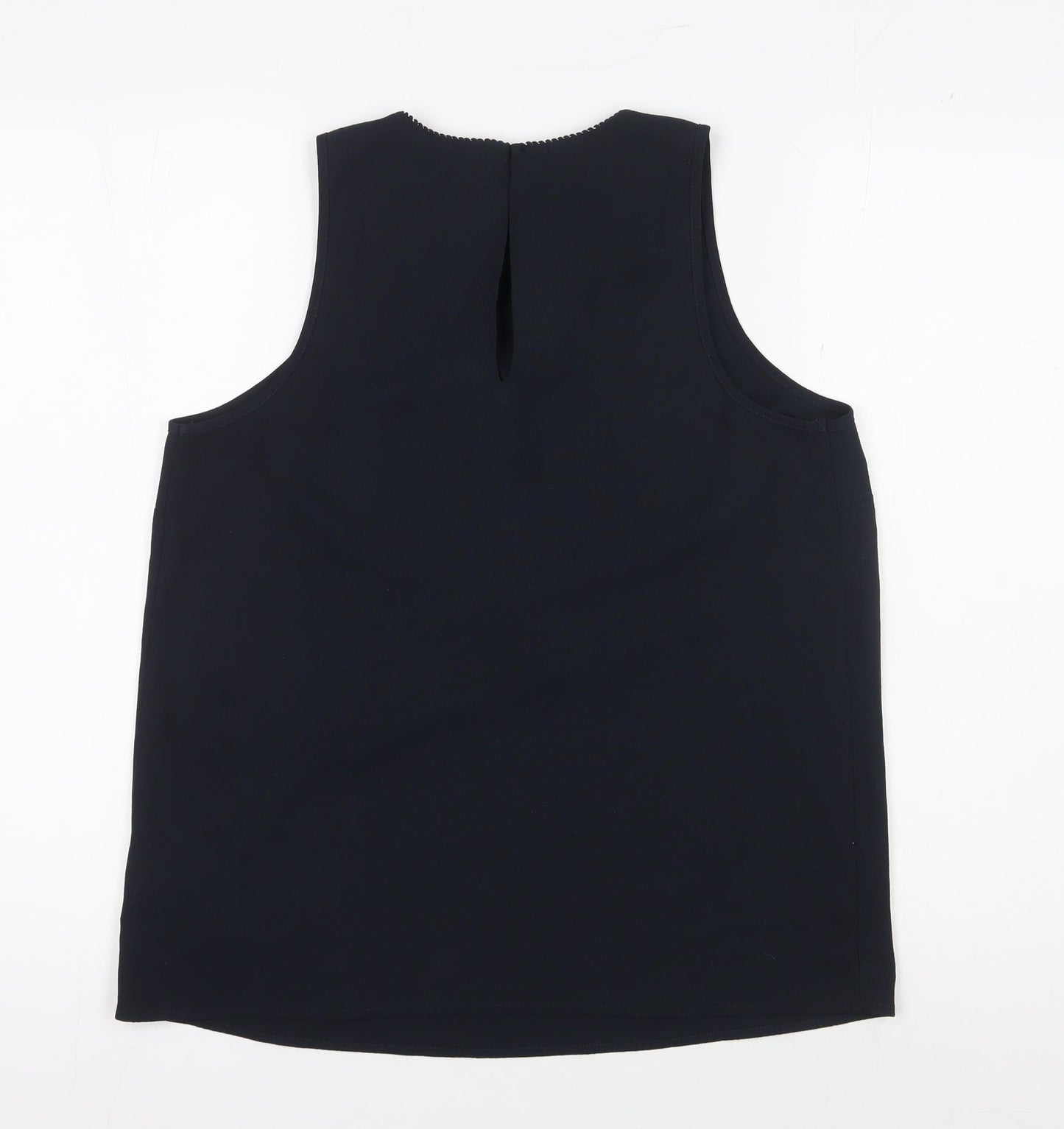 Next Women's Black Button Sleeveless Blouse Size 12