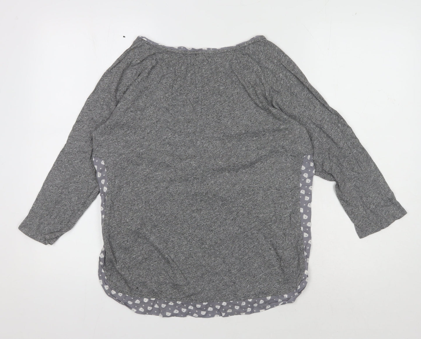 White Stuff Grey Women's 3/4 Sleeve Top UK 12