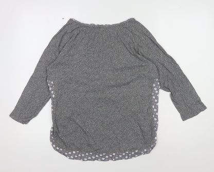 White Stuff Grey Women's 3/4 Sleeve Top UK 12