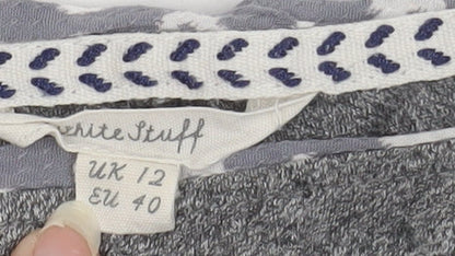 White Stuff Grey Women's 3/4 Sleeve Top UK 12