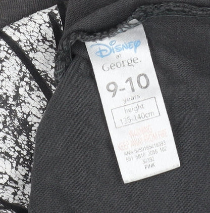 Brand and care label for Disney at George girls’ t-shirt black 9-10 years marie aristocats