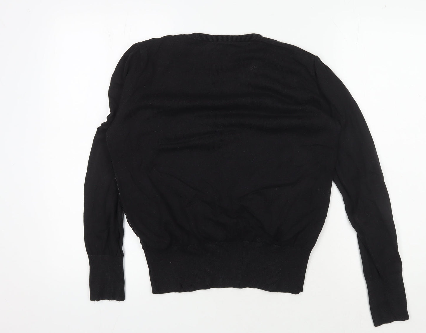 Oasis Women's Black Floral Pullover Jumper M