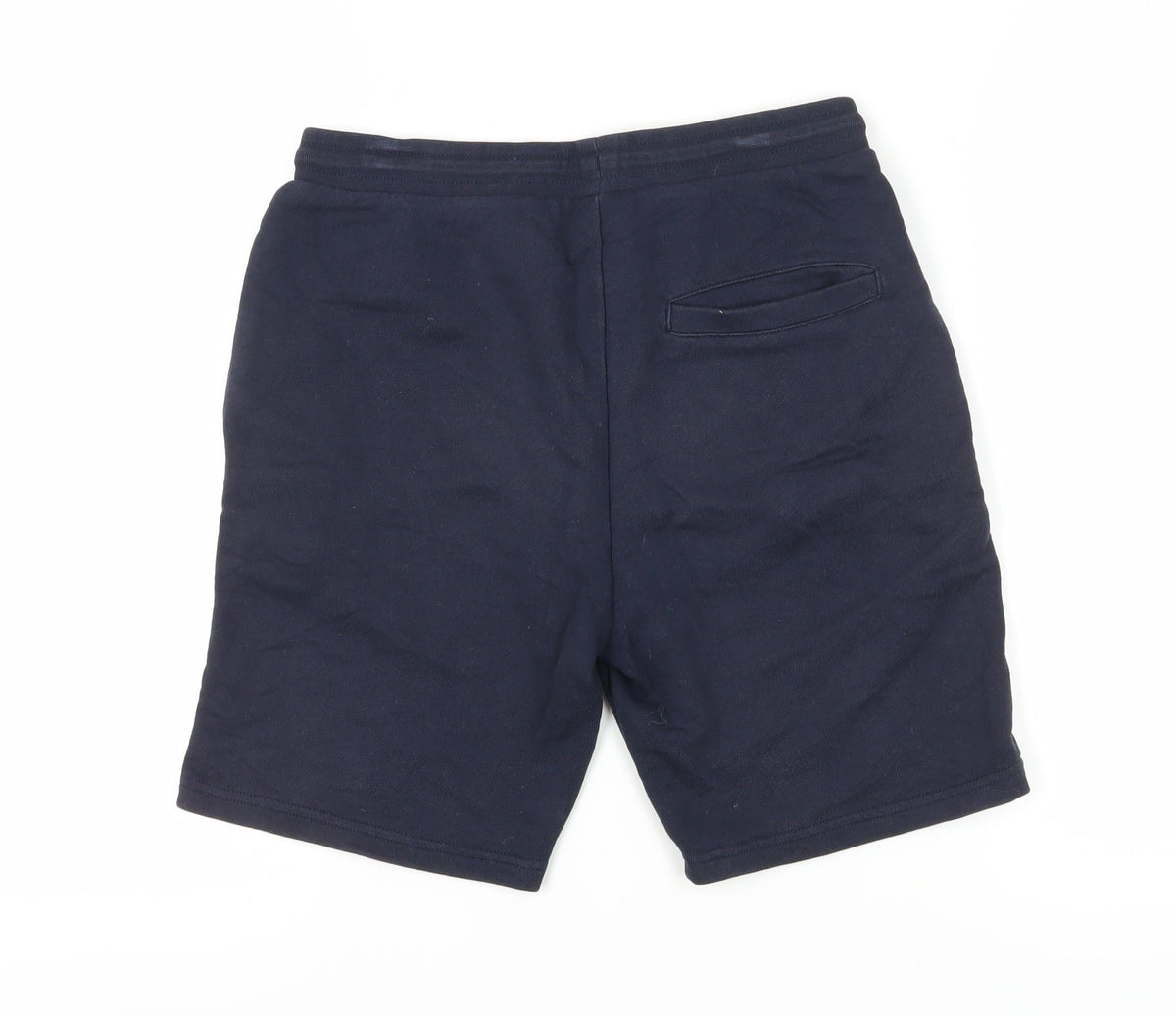 Back view of Russell Athletic boys’ blue shorts 14-15y athletic gym style