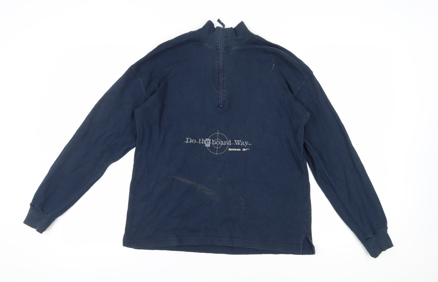 Reebok Men's Blue 1/4 Zip Sweatshirt M
