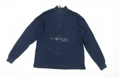 Reebok Men's Blue 1/4 Zip Sweatshirt M