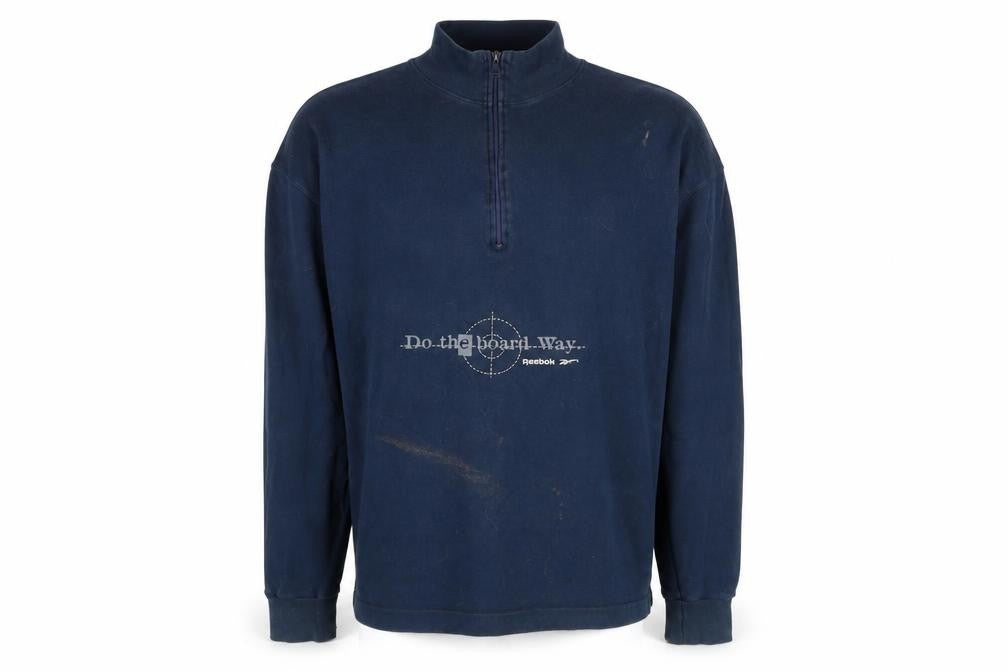 Reebok Men's Blue 1/4 Zip Sweatshirt M
