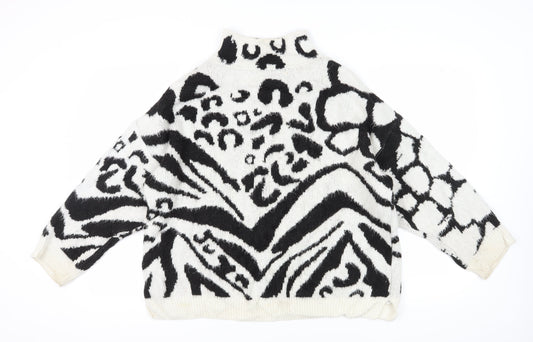 Topshop Women's Multicoloured S Animal Print Jumper