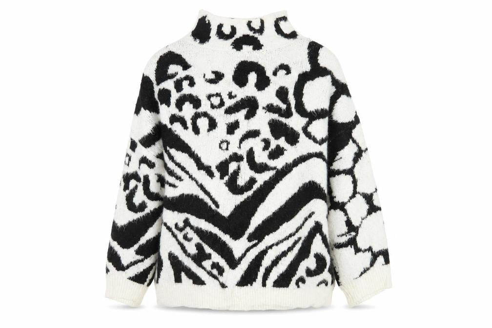 Topshop Women's Multicoloured S Animal Print Jumper
