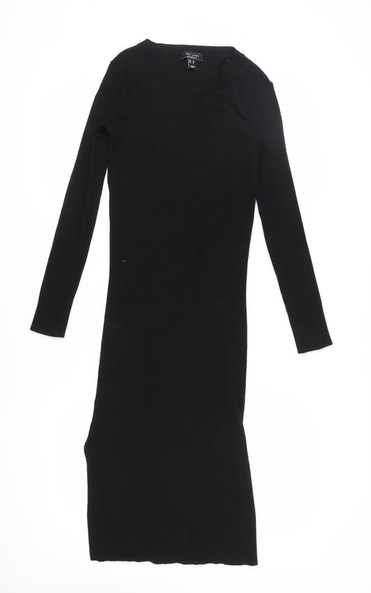 New Look Women's Black Maternity Knit Dress, Size 12